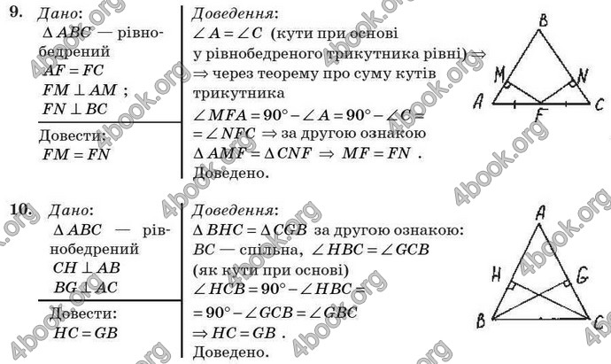 Відповіді Геометрія 7 клас Бурда 2008