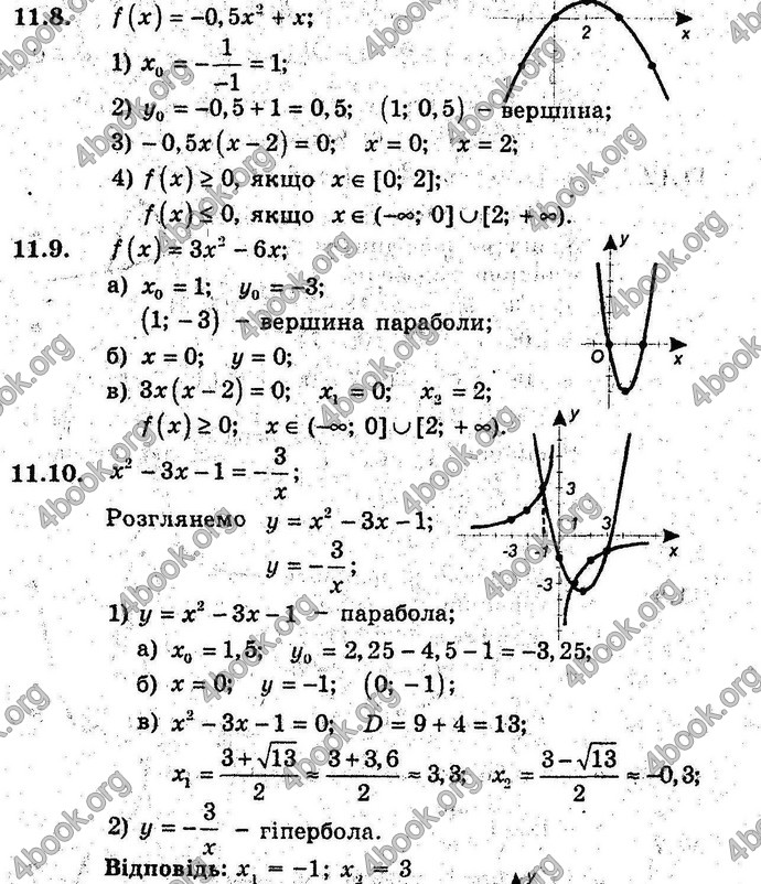 Відповіді Алгебра 9 клас Мерзляк (Погл.) 2009. ГДЗ