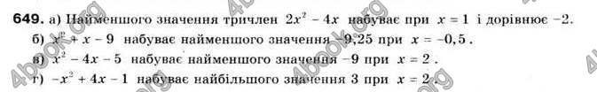 Відповіді Алгебра 9 клас Мальований 2009. ГДЗ