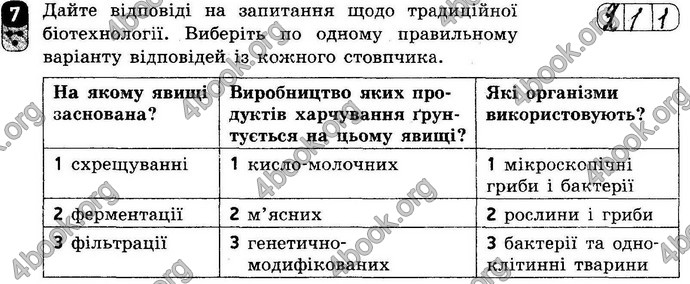 Відповіді Зошит контроль Біологія 9 клас Безручкова. ГДЗ