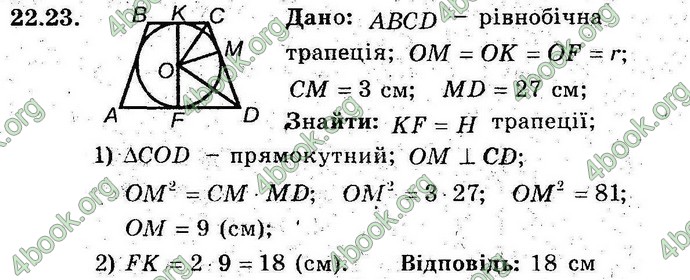 Відповіді Геометрія поглиблений 8 клас Мерзляк 2009. ГДЗ