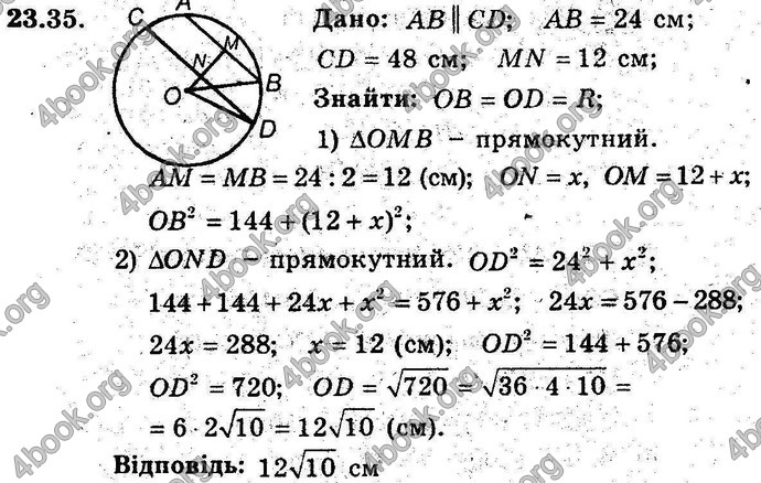 Відповіді Геометрія поглиблений 8 клас Мерзляк 2009. ГДЗ