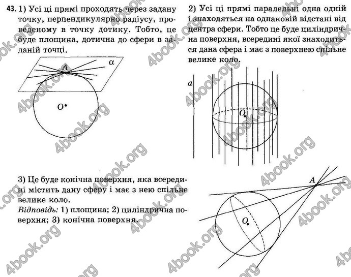 Відповіді Геометрія 11 клас Апостолова. ГДЗ