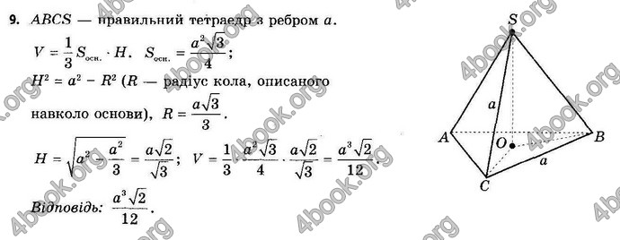 Відповіді Геометрія 11 клас Апостолова. ГДЗ