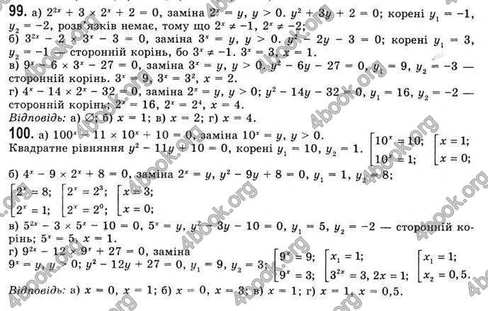 Відповіді Математика 11 клас Бевз. ГДЗ