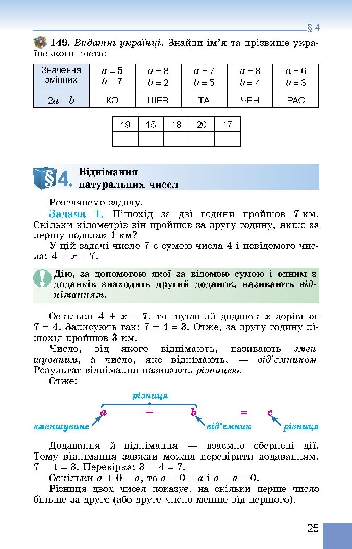 Математика 5 клас Істер 2018