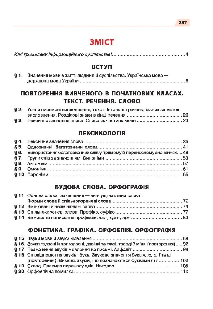 Українська мова 5 клас Глазова 2018