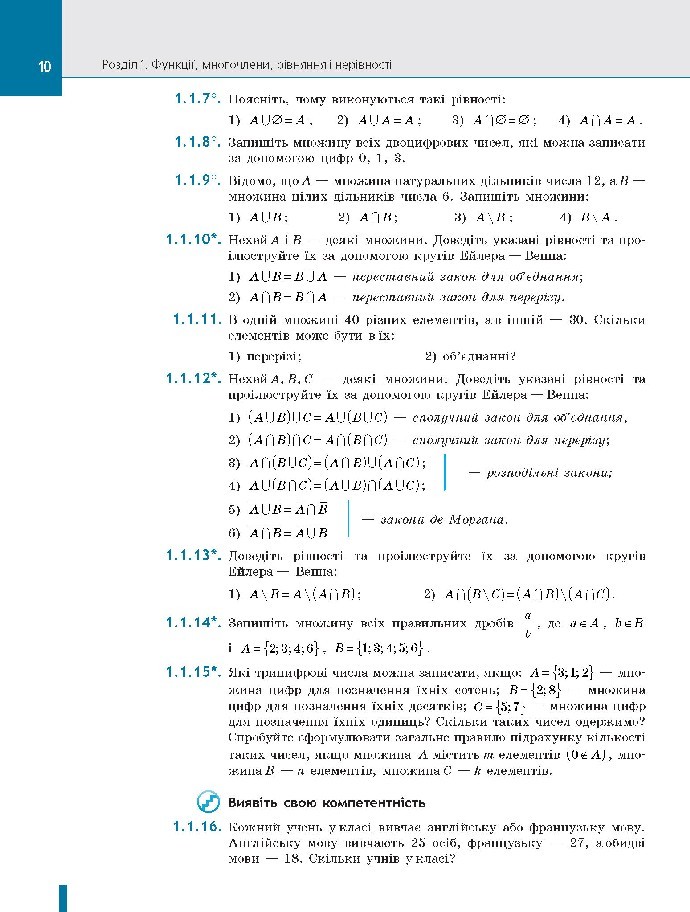 Алгебра і початки аналізу 10 клас Нелін 2018 (Проф.)