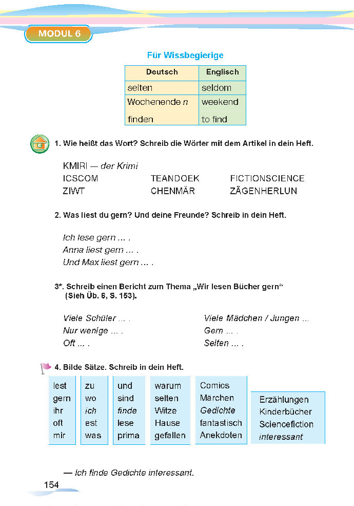Німецька мова 5 клас Сидоренко 2018