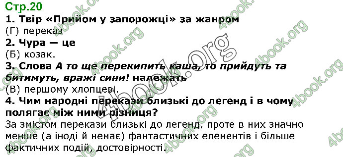 Решебник Українська література 5 клас Авраменко 2018. ГДЗ