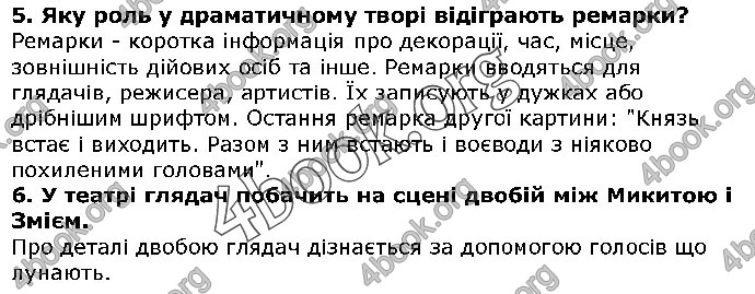 Решебник Українська література 5 клас Авраменко 2018. ГДЗ