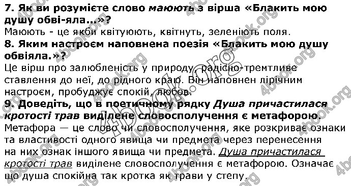 Решебник Українська література 5 клас Авраменко 2018. ГДЗ