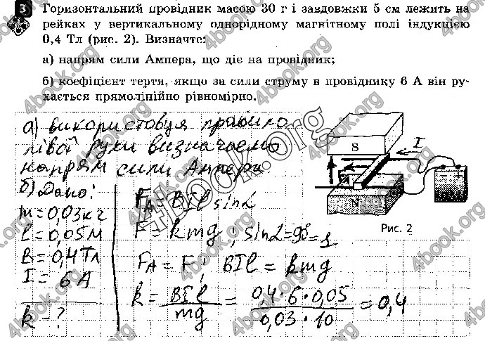 Решебник Зошит контроль Фізика 9 клас Божинова. ГДЗ