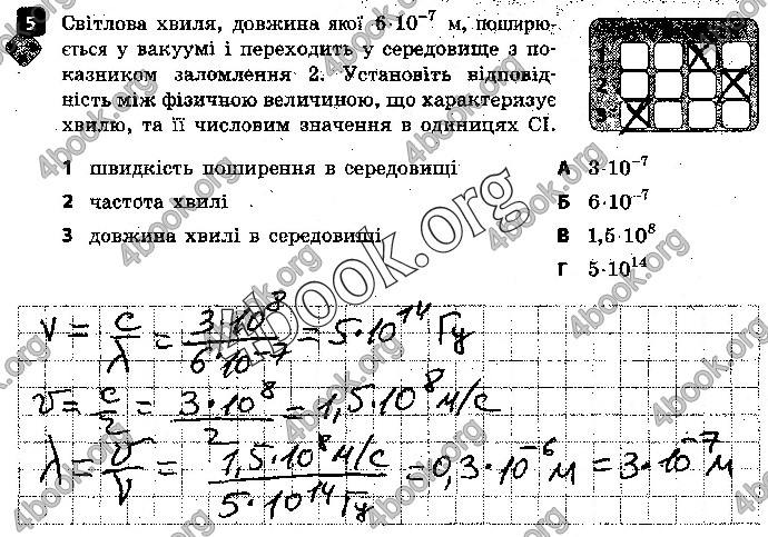 Решебник Зошит контроль Фізика 9 клас Божинова. ГДЗ