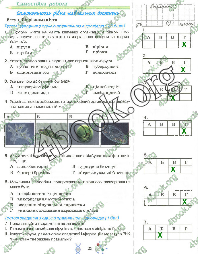 Решебник Зошит біологія 10 клас Андерсон 2018. ГДЗ