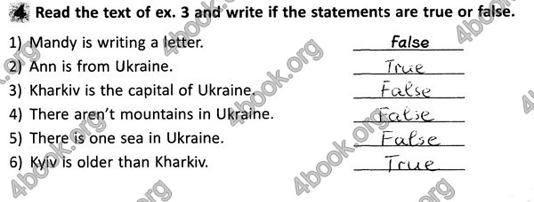 Відповіді Зошит Англійська мова 4 клас Чернишова