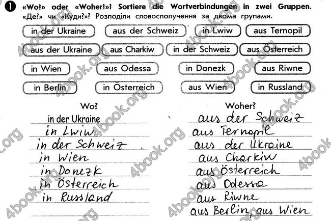 Решебник Зошит Німецька мова 5 клас Сотникова. ГДЗ