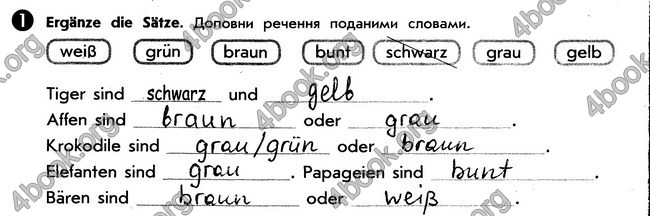 Решебник Зошит Німецька мова 5 клас Сотникова. ГДЗ