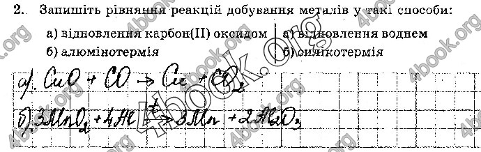 Решебник Зошит Хімія 10 клас Черевань. ГДЗ