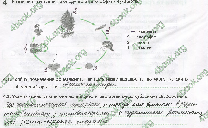 Решебник Зошит Біологія 10 клас Задорожний 2018 (Станд.)