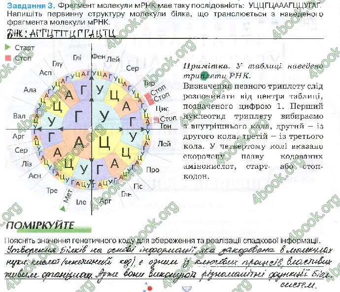 Решебник Зошит біологія 10 клас Андерсон 2018. ГДЗ