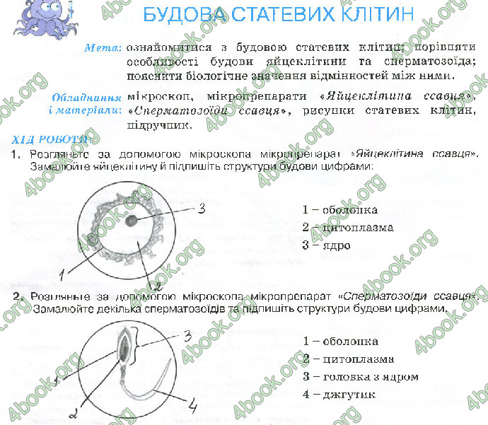 Решебник Зошит біологія 10 клас Андерсон 2018. ГДЗ