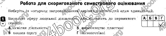 Відповіді Зошит контроль Географія 9 клас Вовк 2018. ГДЗ