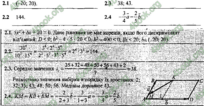 Відповіді Математика 9 клас ДПА 2019 Березняк. ГДЗ