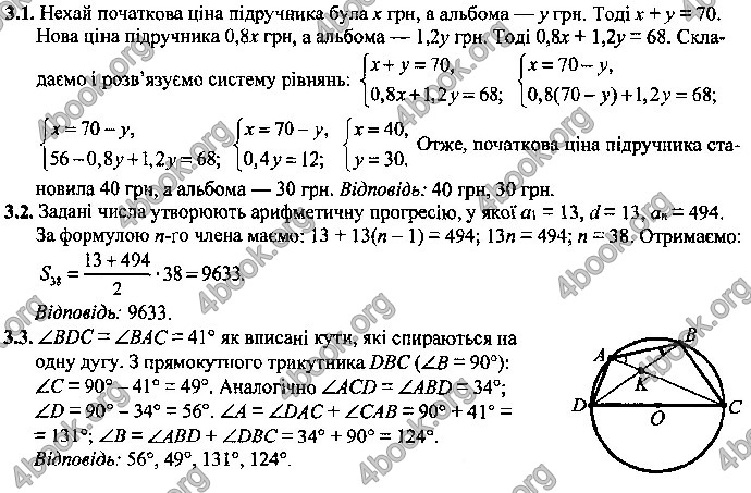 Відповіді Математика 9 клас ДПА 2019 Березняк. ГДЗ