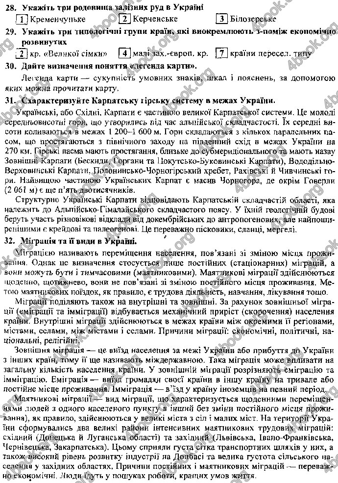 Відповіді ДПА Географія 9 клас Кузишин 2019. ГДЗ