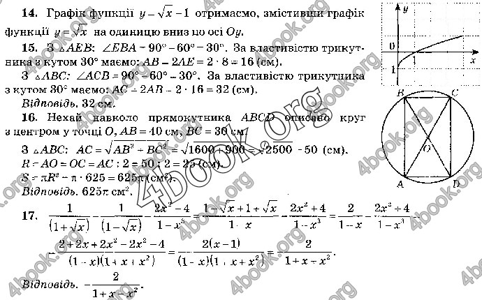 Відповіді Математика 9 клас ДПА 2019 Бевз. ГДЗ