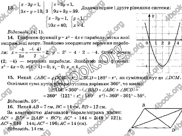 Відповіді Математика 9 клас ДПА 2019 Бевз. ГДЗ