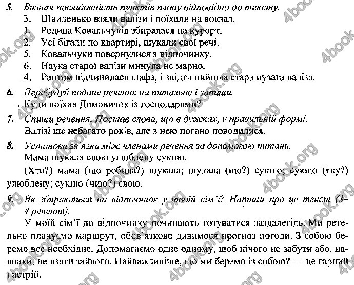 Відповіді Контрольні Українська мова 4 клас ДПА 2019 Сапун