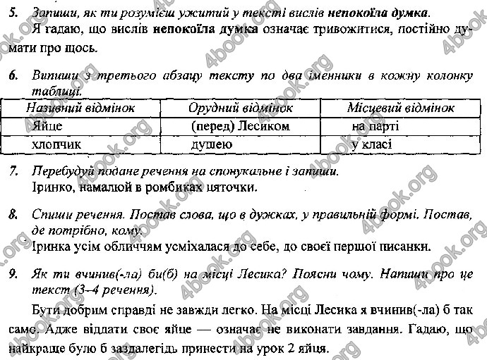 Відповіді Контрольні Українська мова 4 клас ДПА 2019 Сапун