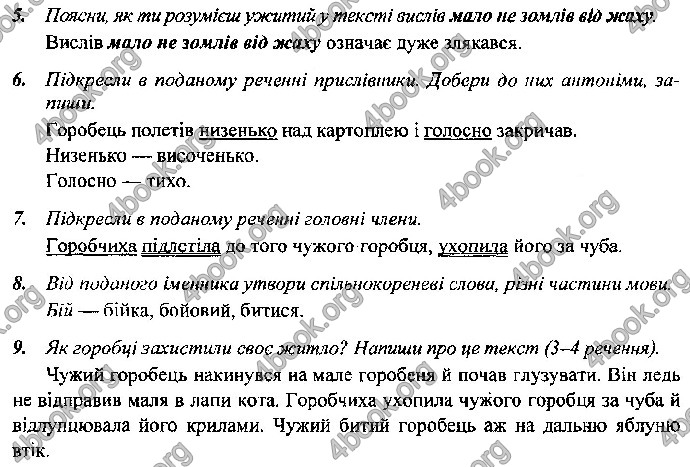 Відповіді Контрольні Українська мова 4 клас ДПА 2019 Сапун