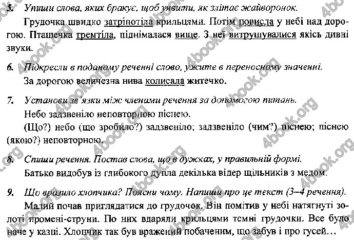 Відповіді Контрольні Українська мова 4 клас ДПА 2019 Сапун