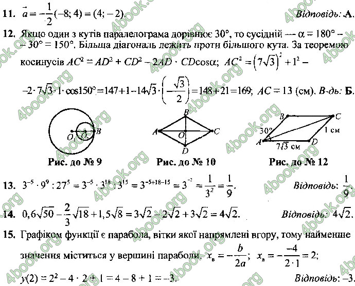 Відповіді Математика 9 клас ДПА 2019 Істер. ГДЗ