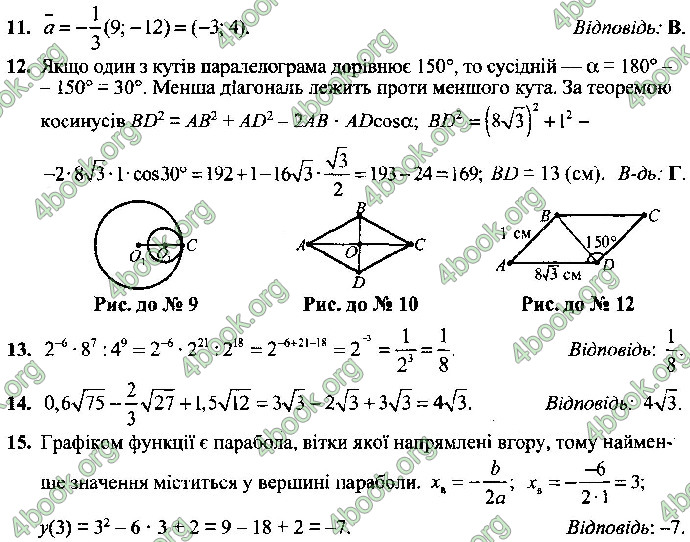 Відповіді Математика 9 клас ДПА 2019 Істер. ГДЗ