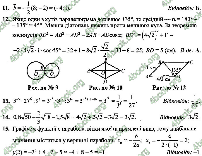 Відповіді Математика 9 клас ДПА 2019 Істер. ГДЗ