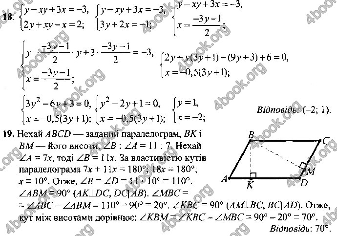 Відповіді Математика 9 клас ДПА 2019 Істер. ГДЗ