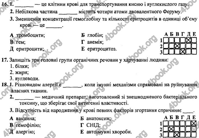 Відповіді ДПА Біологія 9 клас Барна 2019. ГДЗ