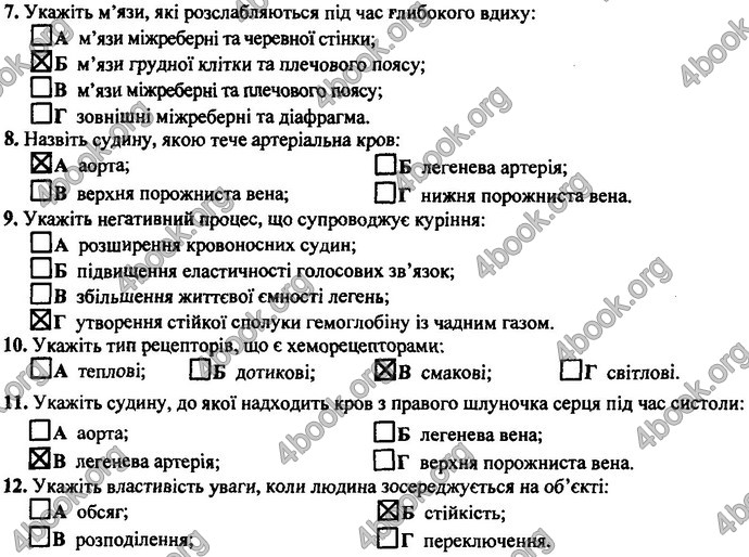 Відповіді ДПА Біологія 9 клас Барна 2019. ГДЗ