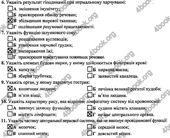 Відповіді ДПА Біологія 9 клас Барна 2019. ГДЗ