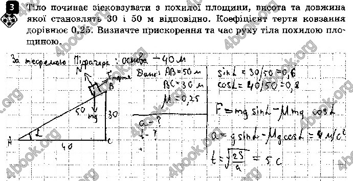 Решебник Зошит контроль Фізика 9 клас Божинова. ГДЗ