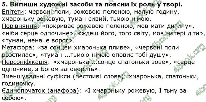 Відповіді Українська література 5 клас Коваленко 2018. ГДЗ