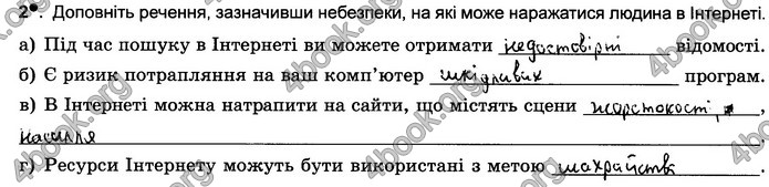 Відповіді Зошит Інформатика 5 клас Ривкінд 2018. ГДЗ