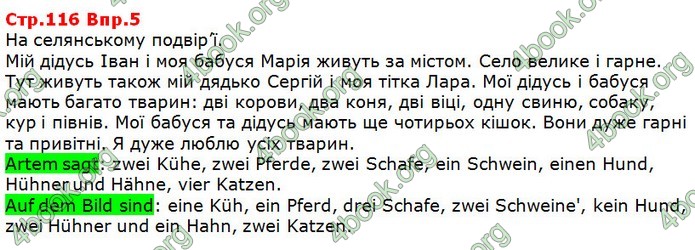 Решебник Німецька мова 5 клас Сотникова 2018. ГДЗ