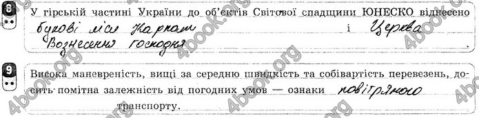 Відповіді Зошит контроль Географія 9 клас Вовк 2018. ГДЗ