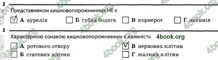 Відповіді Зошит Біологія 7 клас Задорожний. ГДЗ