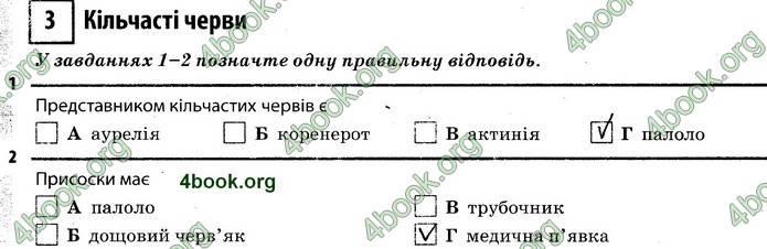 Відповіді Зошит Біологія 7 клас Задорожний. ГДЗ